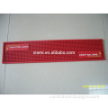 promotion gift bright red debossing words fill color rubber drinking bar mat